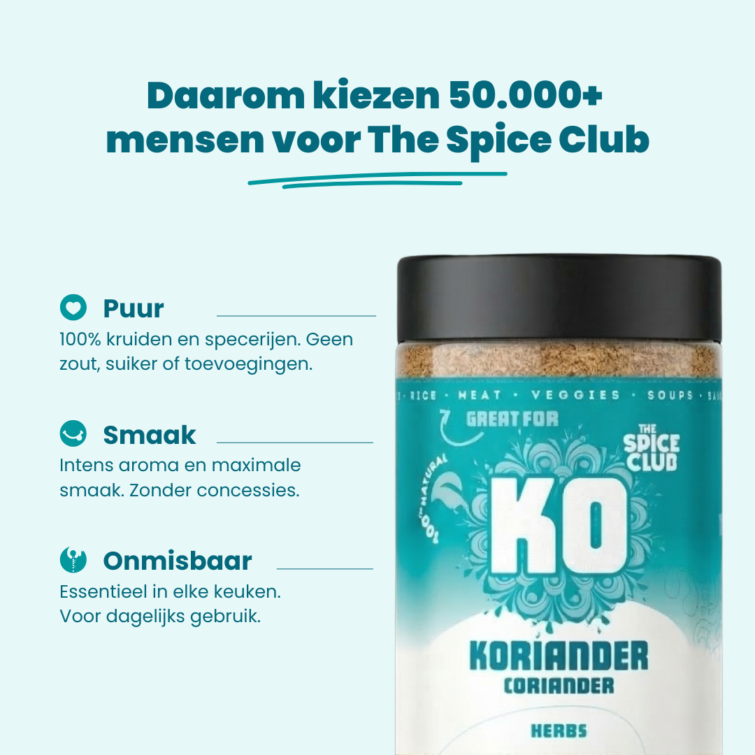 Koriander gemalen in bereiding - aromatische gerechten | The Spice Club