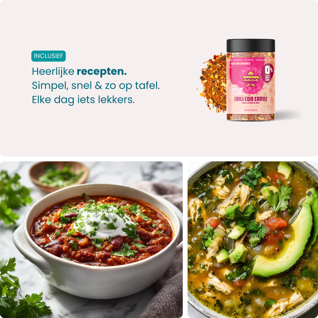 Chili Con Carne Mix - Mexicaanse kruidenmix, 100% natuurlijk, zoutvrij - ingrediënten | The Spice Club