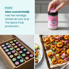 The Spice Club Stickervel · 15 Labels - verpakking | The Spice Club
