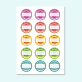 The Spice Club Stickervel · 15 Labels | The Spice Club