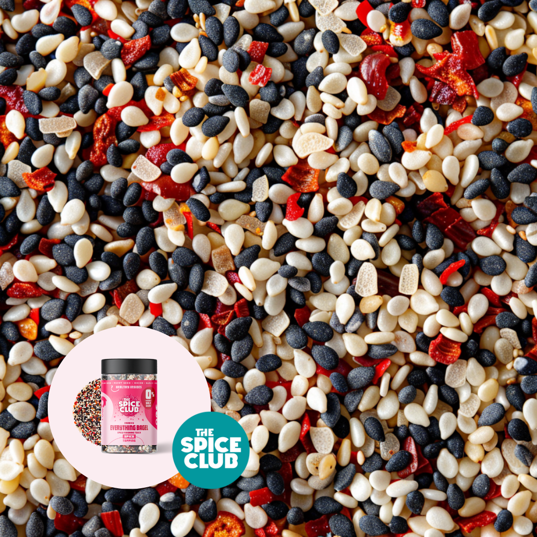 Spicy Everything Bagel Topping - kruidenmix, 100% natuurlijk, zoutvrij - ingrediënten | The Spice Club