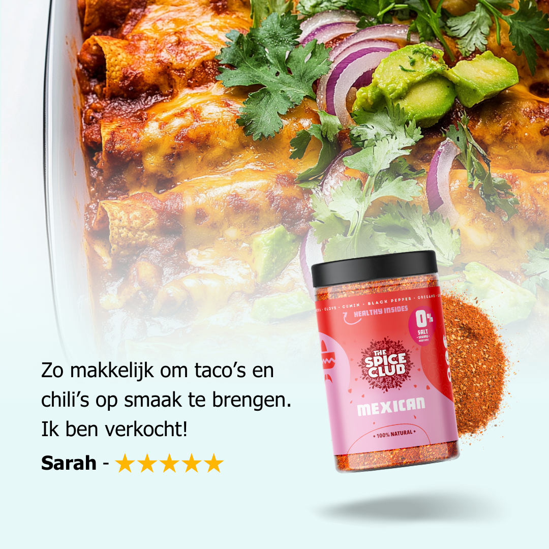 Mexicaanse mix ingrediënten - 100% natuurlijk zonder zout | The Spice Club