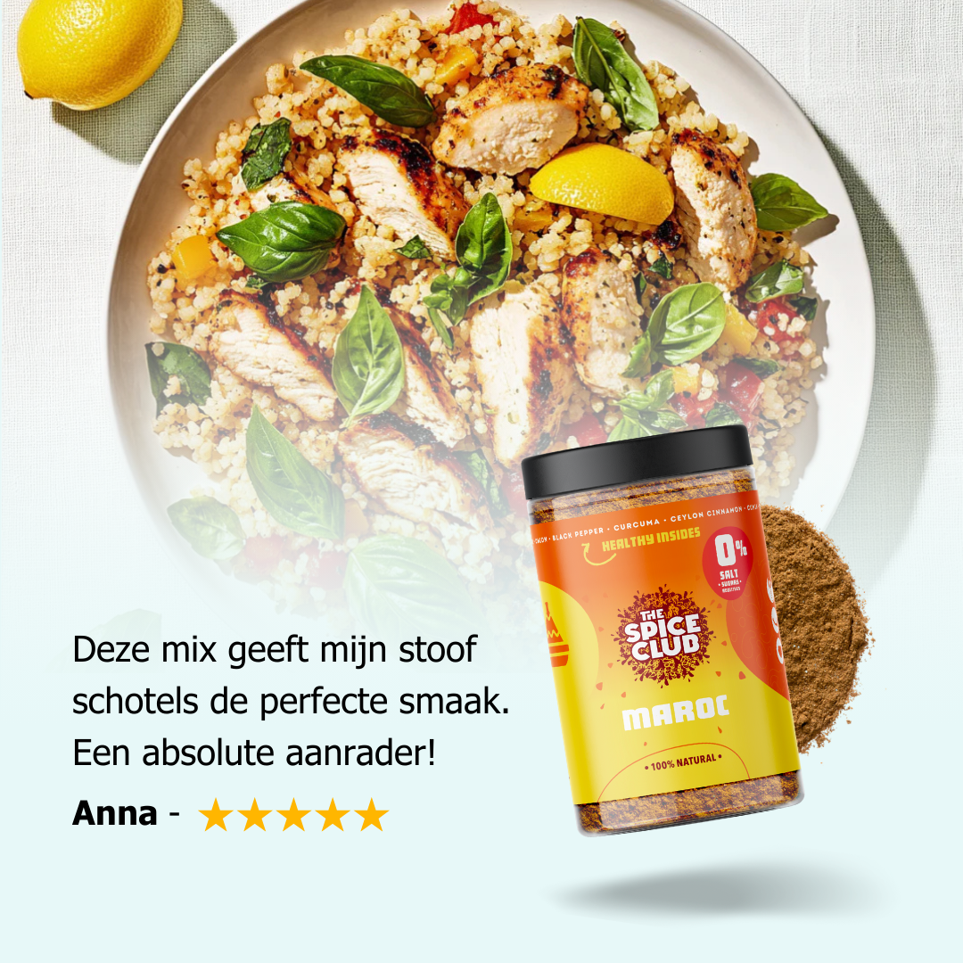 Ras El Hanout Mix ingrediënten - Marokkaanse kruidenmix, 100% natuurlijk zonder zout | The Spice Club