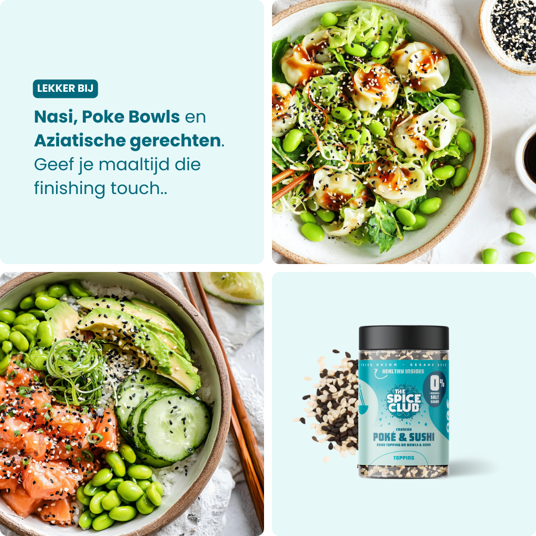 Poke Bowl & Sushi Topping verpakking - 100% natuurlijk zonder zout | The Spice Club