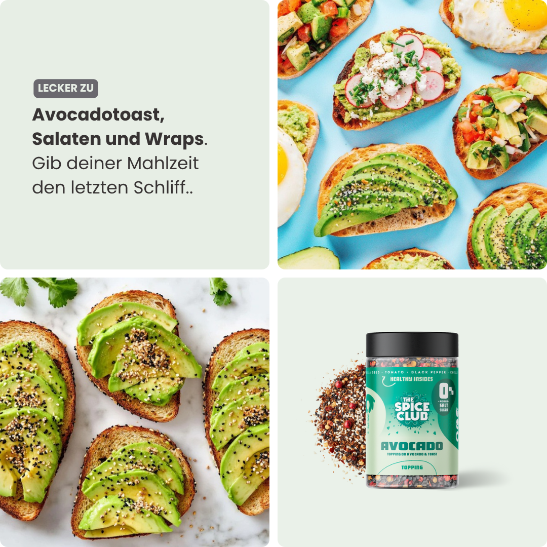 Avocado-Topping – lecker zu Avocadotoast, Salaten und Wraps [de]