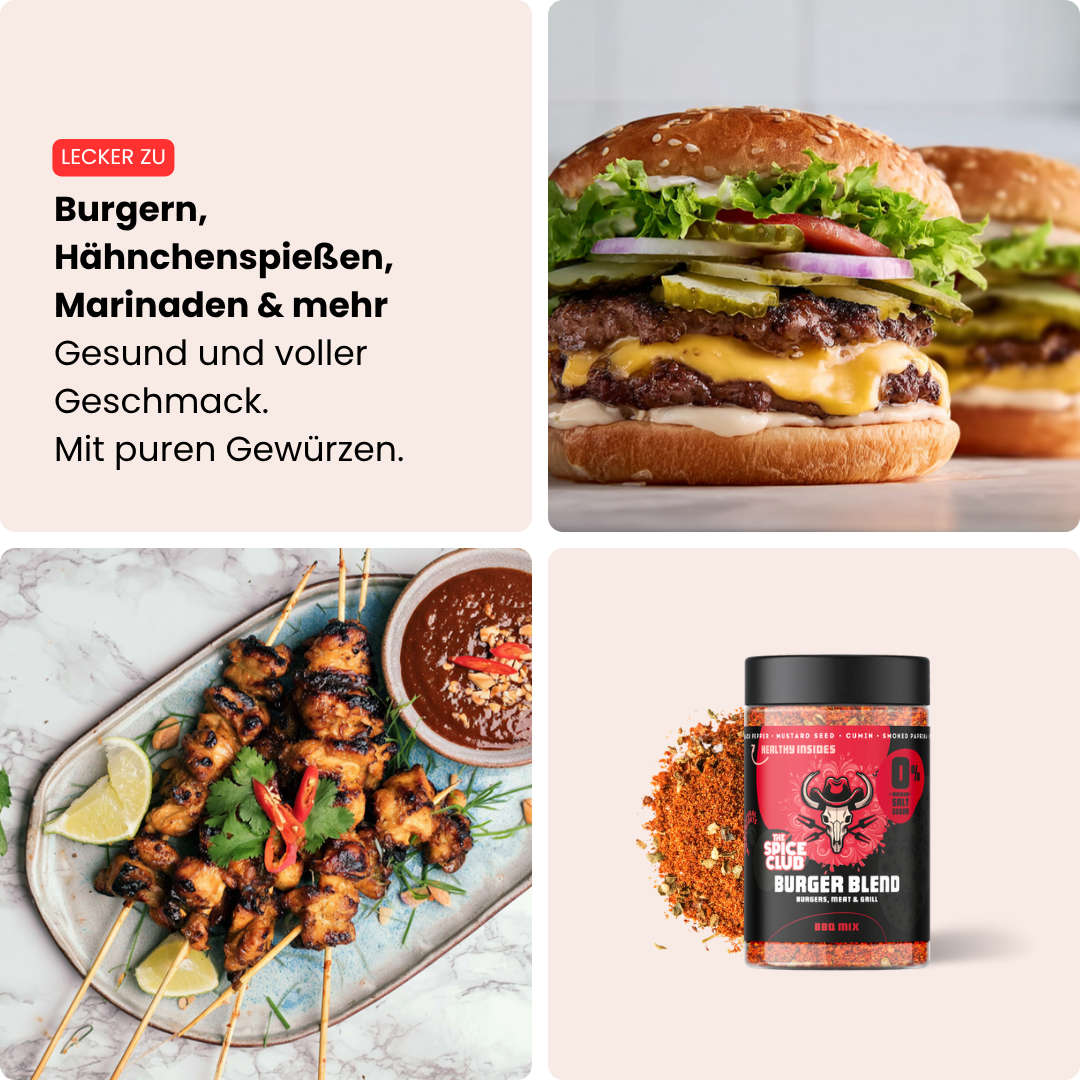 Das BBQ Set – lecker zu Burgern, Hähnchenspießen, Marinaden & mehr