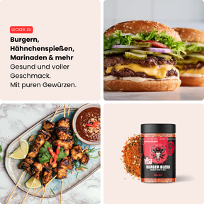 Das BBQ Set – lecker zu Burgern, Hähnchenspießen, Marinaden & mehr
