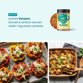 Bolognese Mix – Leckere Rezepte: Bolognese-Mix mit gefüllten Paprika und Lasagne