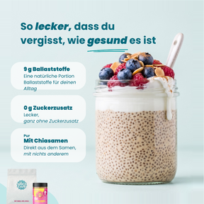 Chia Frühstücks-Set - Ballaststoffreich – Chia-Pudding im Glas: Ballaststoffe, ohne Zuckerzusatz