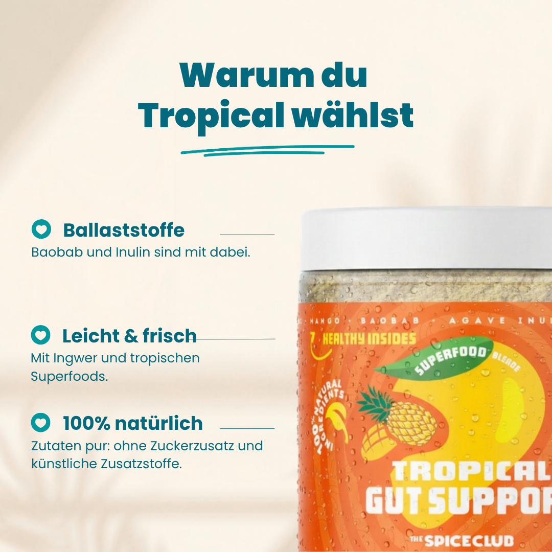 Tropical · Ballaststoffreich – Warum du Tropical wählst: Ballaststoffe, leicht & frisch, 100% natürlich